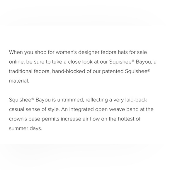 Eric Javits SQUISHEE® BAYOU FEDORA HAT in Peanut - Picture 7 of 9